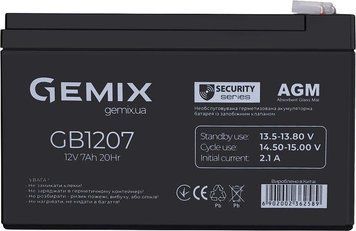 Акумуляторна батарея Gemix (GB1207B/ 12V 7Ah) H00000395294 фото