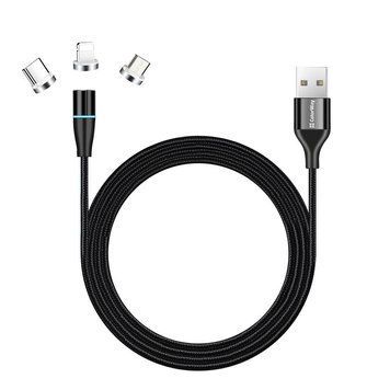 Кабель ColorWay USB Type A - Micro-USB USB Type C Apple Lightning 1 м (CW-CBUU038-BK) H00000204094 фото