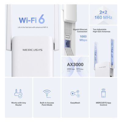 Усилитель Wi-Fi сигнала Mercusys (ME80X) H00000448660 фото