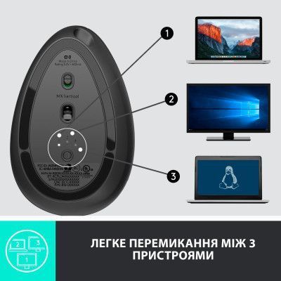 Миша Logitech MX Vertical бездротова (910-005448) H00000138146 фото