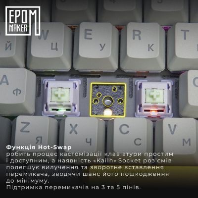Клавіатура Epomaker (SHX-W-WL) H00000457678 фото