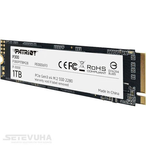 SSD диск Patriot P300 1ТБ PCIe 3.0 x4 M.2 2280 3D NAND TLC (P300P1TBM28) H00000032654 фото
