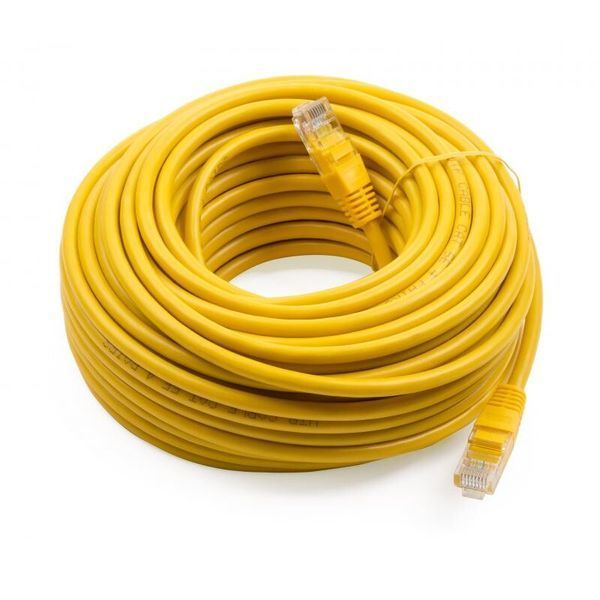 Патч корд Vinga UTP Cat. 5e 20 м PVC Жовтий (VCPPCCCS20Y) H00000159135 фото