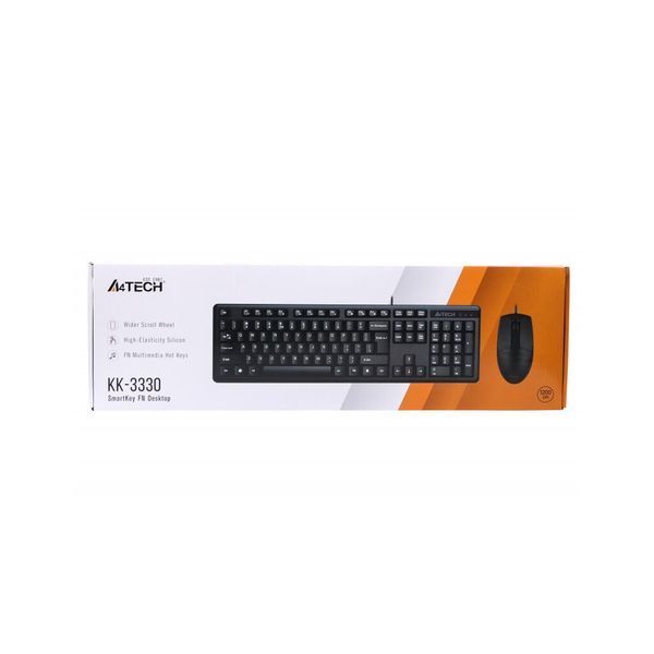 Клавиатура + мышь A4Tech проводная (KK-3330 Black) H00000135122 фото