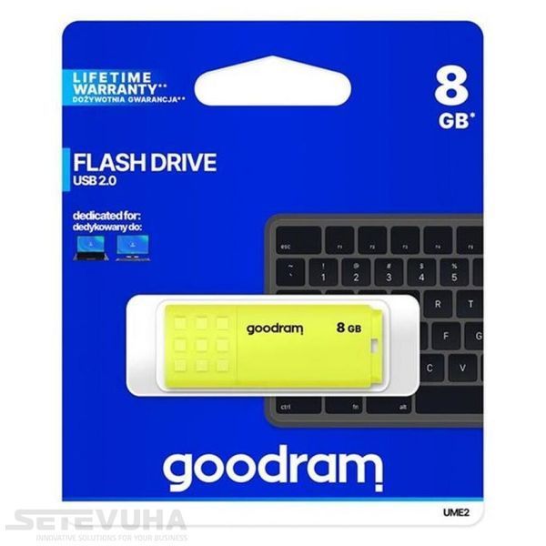 Флеш память USB GOODRAM UME2 8ГБ USB 2.0 (UME2-0080Y0R11) H00000042641 фото