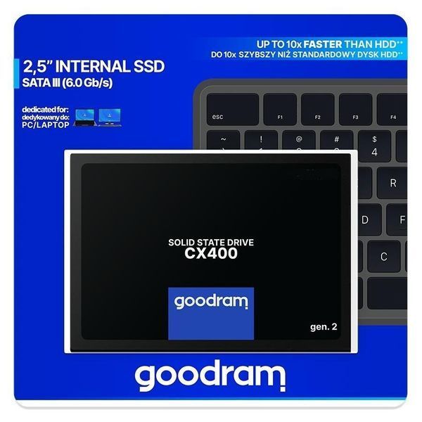 SSD диск GOODRAM CX400 gen.2 1ТБ SATA III 2.5" 3D TLC (SSDPR-CX400-01T-G2) H00000035534 фото