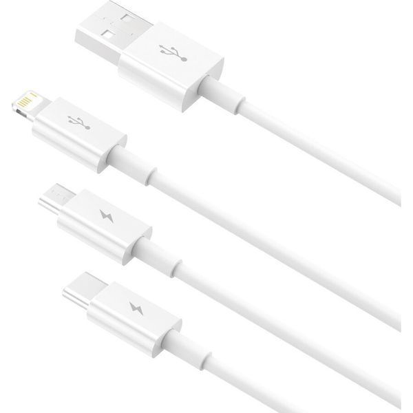 Кабель BASEUS USB Type A - Micro-USB USB Type C Apple Lightning 1.5 м USB 2.0 (CAMLTYS-02) H00000180320 фото