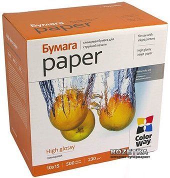 Папір ColorWay 10x15 230 г/м&sup2; 500 шт. (PG2305004R) H00000177295 фото