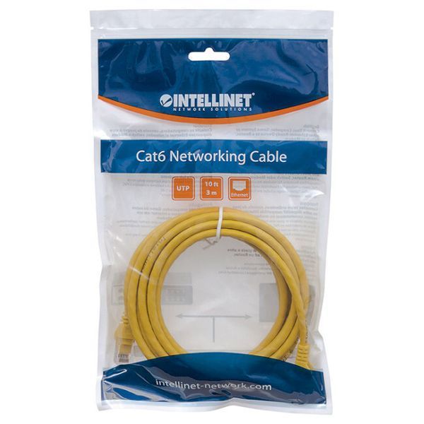 Патч-корд Intellinet UTP Cat. 5e 3 м PVC Желтый (319805) H00000340607 фото