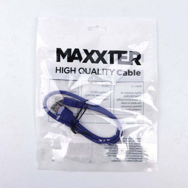 Кабель Maxxter USB Type A - USB Type A 0.5 м USB 3.0 (USB 3.1 Gen 1) (U-AMAM3-0.5m) H00000180104 фото