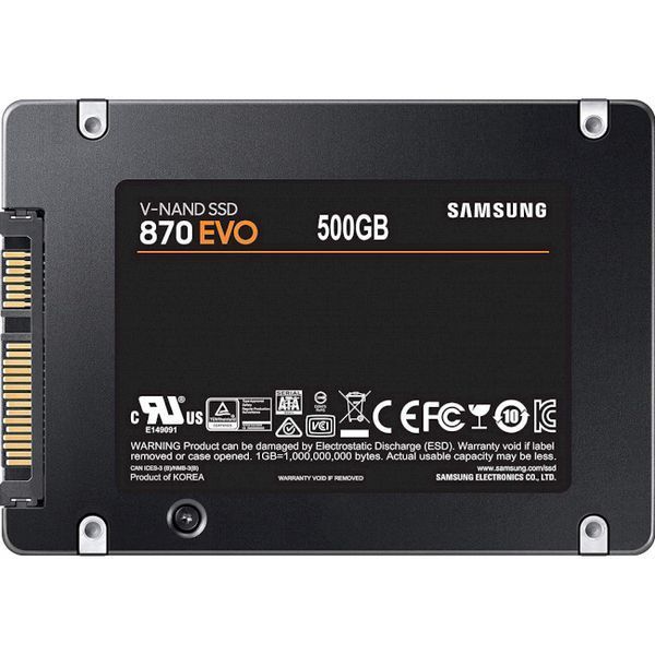 SSD диск Samsung 870 EVO 500ГБ SATA III 2.5" 3D NAND TLC (MZ-77E500B/EU) H00000232409 фото