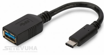 Адаптер-перехідник DIGITUS USB Type C - USB Type A (AK-300315-001-S) H00000015757 фото