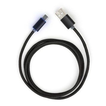 Кабель Vinga USB Type A - USB Type C 1 м USB 2.0 (VCPDCTCLED1BK) H00000204215 фото