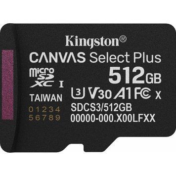Карта памяти Kingston (SDCS3/512GBSP) H00000489624 фото