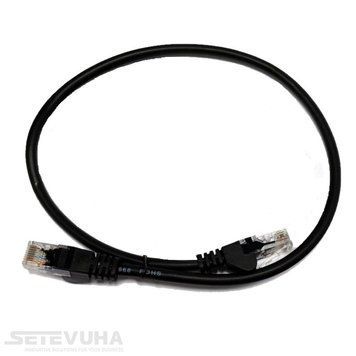 Патч корд L&W ELECTRONICAL UTP Cat. 5e 0.5 м PVC (PC002-C5E-050BK) H00000014322 фото