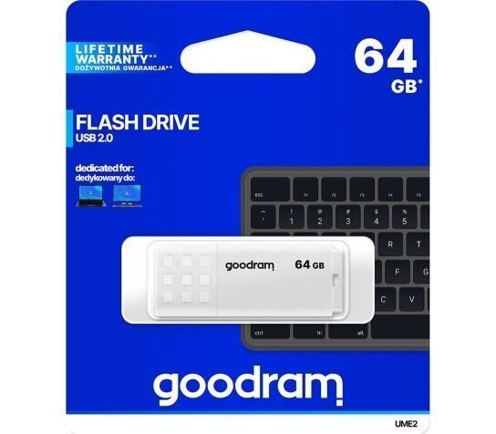 Флеш память USB GOODRAM UME2 64ГБ USB 2.0 (UME2-0640W0R11) H00000054910 фото