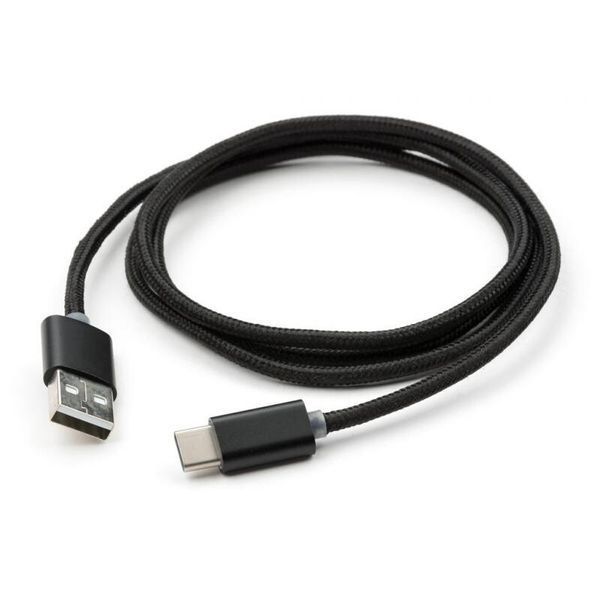 Кабель Vinga USB Type A - USB Type C 1 м USB 2.0 (VCPDCTCLED1BK) H00000204215 фото