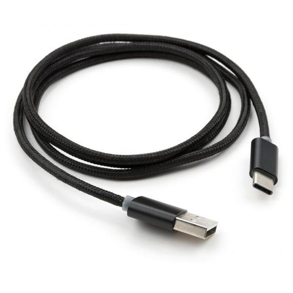 Кабель Vinga USB Type A - USB Type C 1 м USB 2.0 (VCPDCTCLED1BK) H00000204215 фото