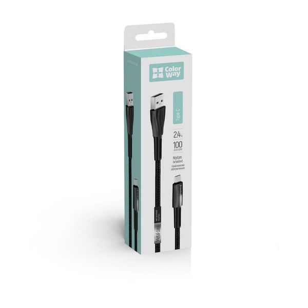 Кабель ColorWay USB Type A - USB Type C 1 м (CW-CBUC035-BK) H00000204072 фото
