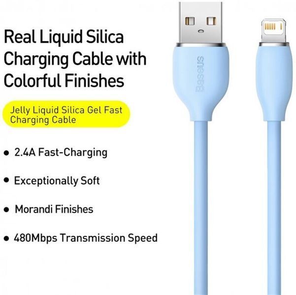 Кабель BASEUS USB Type A - Apple Lightning 2 м (CAGD000103) H00000361832 фото