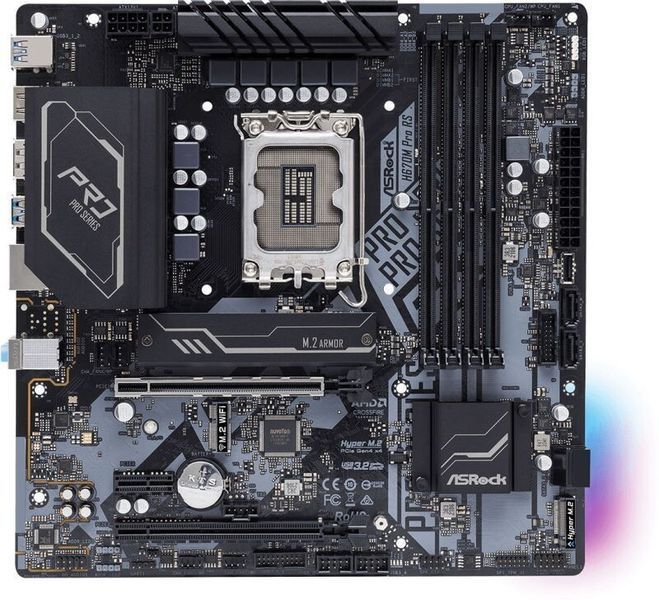 Материнська плата ASRock 1700 (H670M PRO RS) H00000266736 фото