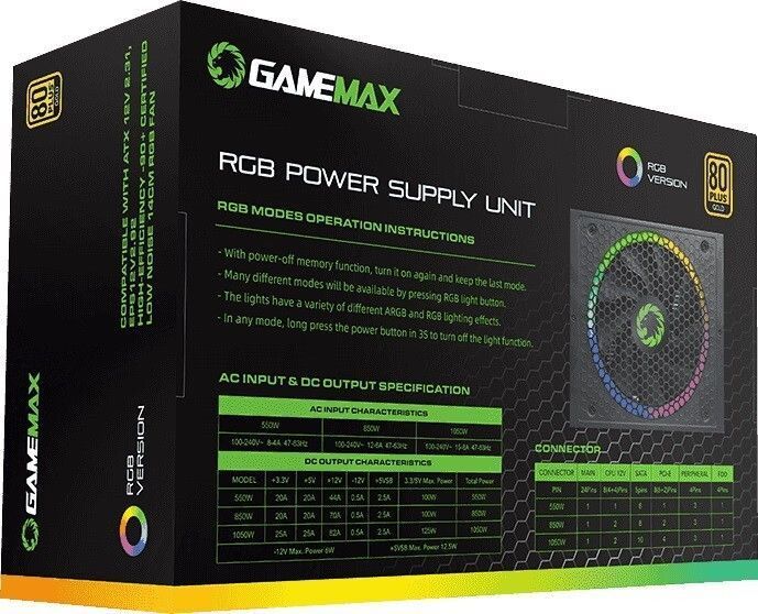 Блок живлення GameMax (RGB-1050 PRO) H00000090195 фото