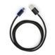 Кабель Vinga USB Type A - USB Type C 1 м USB 2.0 (VCPDCTCLED1BK) H00000204215 фото 1