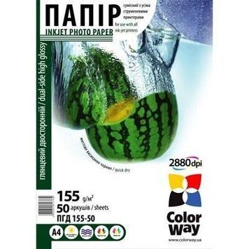 Папір ColorWay А4 155 г/м&sup2; 40 шт. (PGD155050A4) H00000177299 фото