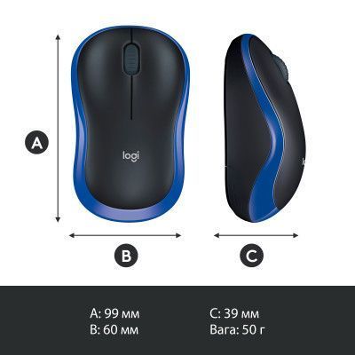 Миша Logitech M185 бездротова (910-002239) H00000037367 фото