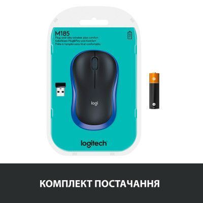 Миша Logitech M185 бездротова (910-002239) H00000037367 фото