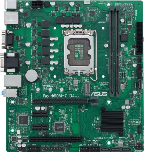 Материнская плата ASUS 1700 (PRO H610M-C D4-CSM) H00000268799 фото