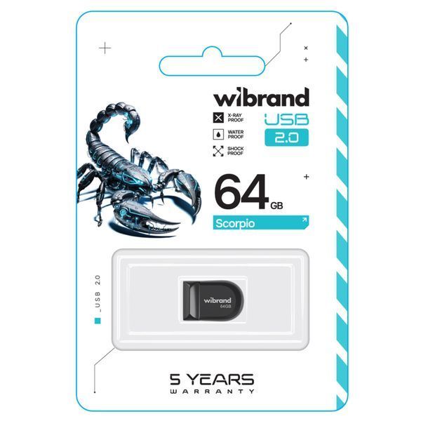 Флеш пам'ять USB Wibrand (WI2.0/SC64M3B) H00000460187 фото