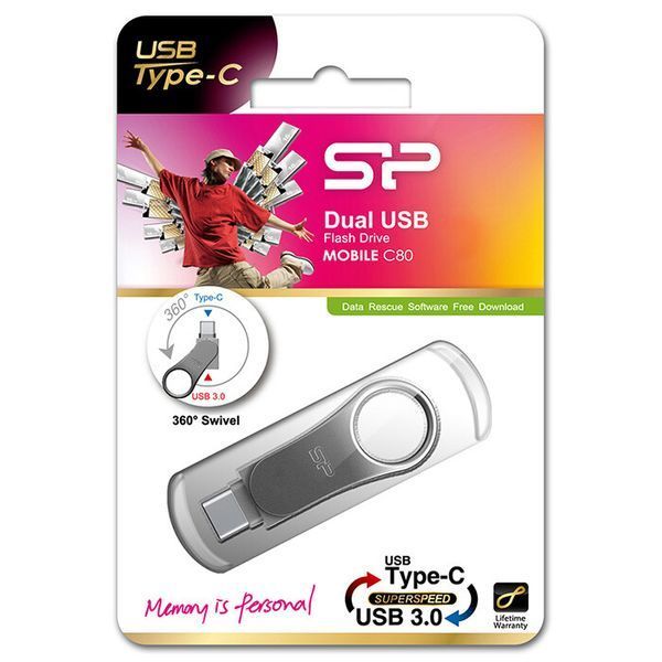 Флеш пам'ять USB Silicon Power DriveMobile C80 (SP128GBUC3C80V1S) H00000275178 фото