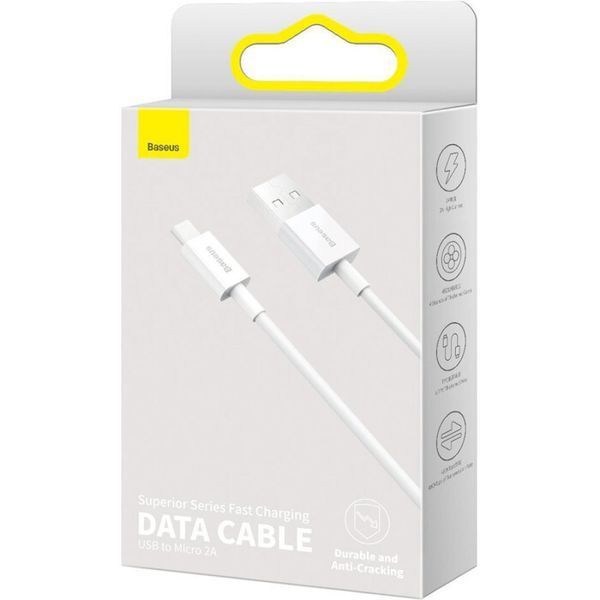 Кабель BASEUS USB Type A - Micro-USB 2 м USB 2.0 (CAMYS-A02) H00000180327 фото