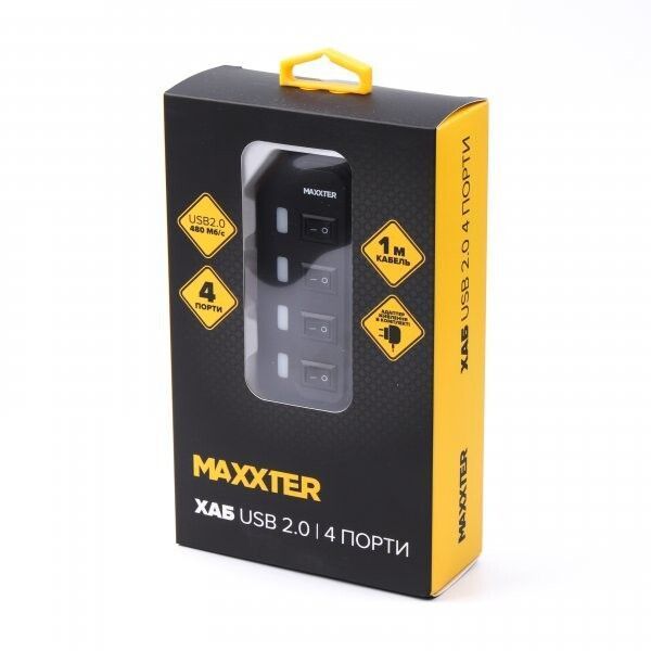 USB-хаб Maxxter (HU2A-4P-AC-02) H00000166131 фото