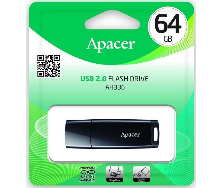 Флеш память USB Apacer AH336 64ГБ USB 2.0 (AP64GAH336B-1) H00000058480 фото