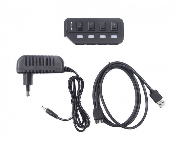 USB-хаб Maxxter (HU2A-4P-AC-02) H00000166131 фото