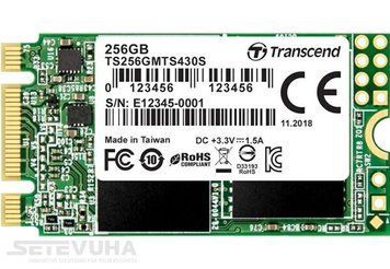 SSD диск Transcend MTS430S 256ГБ SATA III M.2 2242 3D NAND TLC (TS256GMTS430S) H00000026244 фото