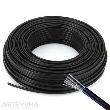 Кабель витая пара Merlion FTP Cat 5e PVC 4 х 2 х 0,50 (Merlion_3501) H00000037568 фото