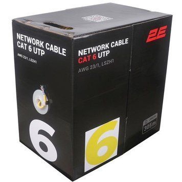 Кабель витая пара 2E U/UTP Cat 6 LSZH 4 х 2 х 0.57 (2E-CBL6EUTP-LSZH1-YLW) H00000395449 фото