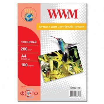 Папір WWM А4 200 г/м&sup2; 100 шт. (G200.100) H00000177129 фото