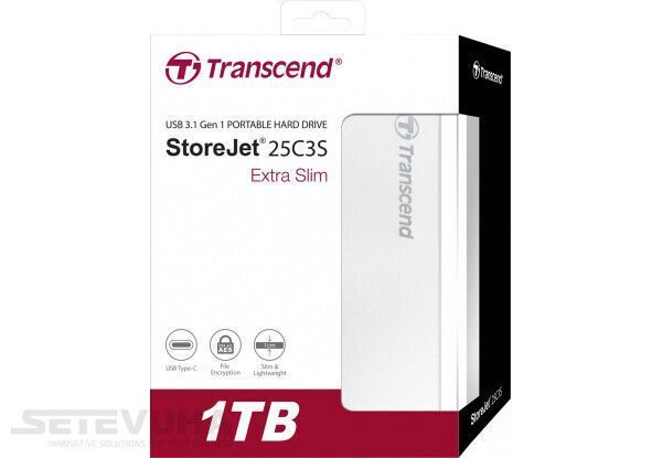 Жорсткий диск Transcend StoreJet 25C3S 2.5" 3.1 Gen. 1 (Type-C) 1ТБ (TS1TSJ25C3S) H00000025481 фото