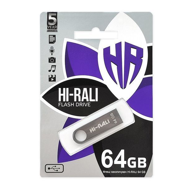Флеш память USB Hi-Rali Shuttle Series (HI-64GBSHBK) H00000275471 фото
