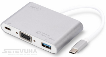 Адаптер-перехідник DIGITUS USB Type C - VGA USB Type A USB Type C 0,2 м (DA-70839) H00000015764 фото