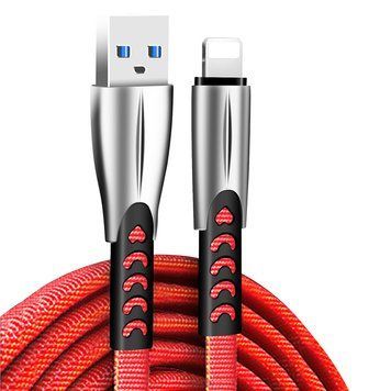 Кабель ColorWay USB Type A - Apple Lightning 1 м (CW-CBUL010-RD) H00000204078 фото