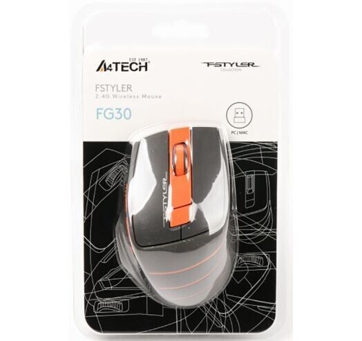 Миша A4Tech бездротова (FG30S (Orange)) H00000075924 фото
