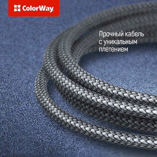 Кабель ColorWay USB Type C - Apple Lightning 1 м (CW-CBPDCL033-GR) H00000204061 фото