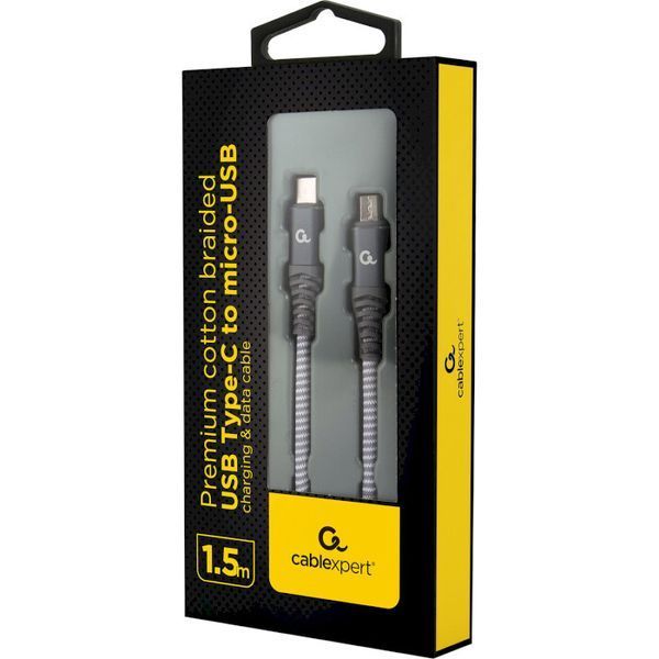 Кабель Cablexpert USB Type C - Micro-USB 1.5 м USB 2.0 (CC-USB2B-CMMBM-1.5M) H00000179868 фото