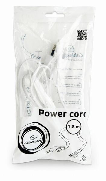 Кабель живлення Cablexpert CEE 7/16-C7 1,8м (PC-184-VDE-W) H00000157752 фото