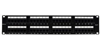 Патч-панель OK-Net 2U 48 &times; RJ-45 UTP кат. 6 (OK-PP202-6U48) H00000222909 фото